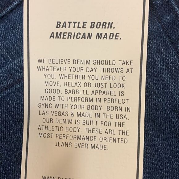 BARBELL APPAREL, athletic fit denim, ladies 31R, NWT, - Picture 6 of 16